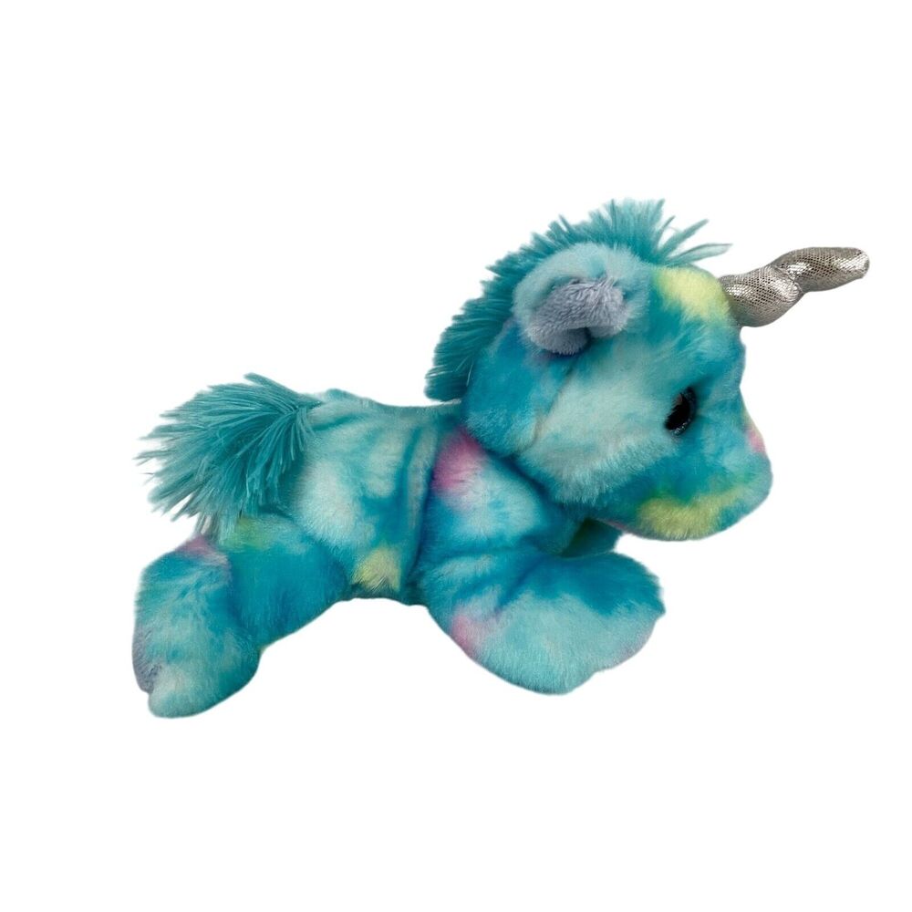 AURORA Plush Unicorn Rainbow Blue Teal Stuffed Animal Toy Soft Cute Fantasy